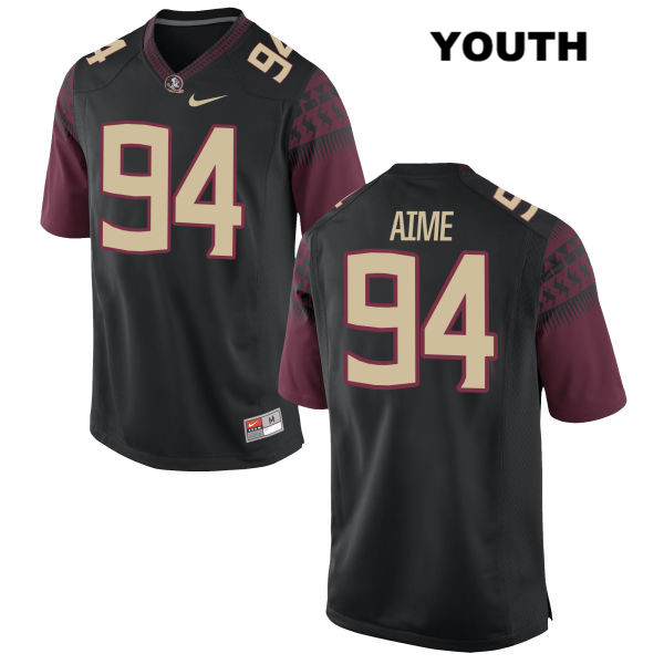 Youth NCAA Nike Florida State Seminoles #94 Walvenski Aime College Black Stitched Authentic Football Jersey BLL1569EY